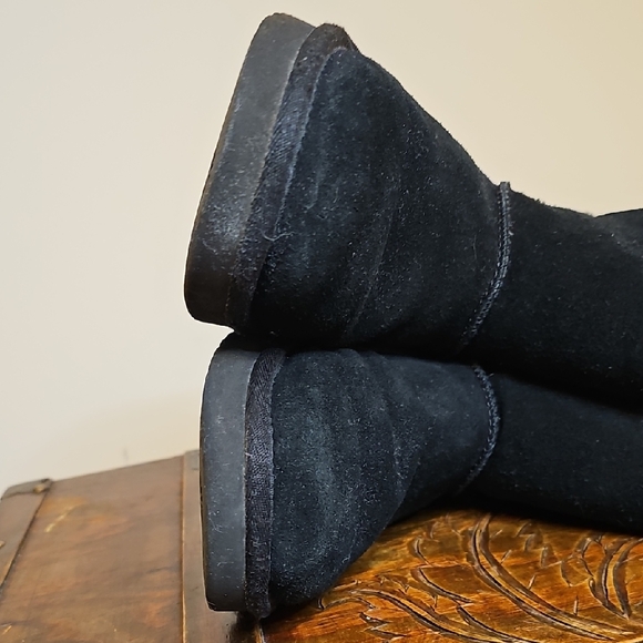 UGG Black Shearling Ankle Boots - Picture 8 of 12